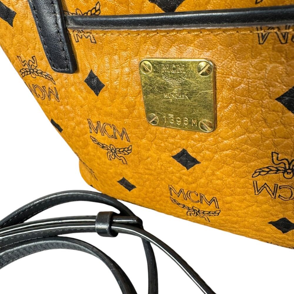 MCM Anya Zip Top Leather Mini Shopper Crossbody Handbag - Picture 10 of 14